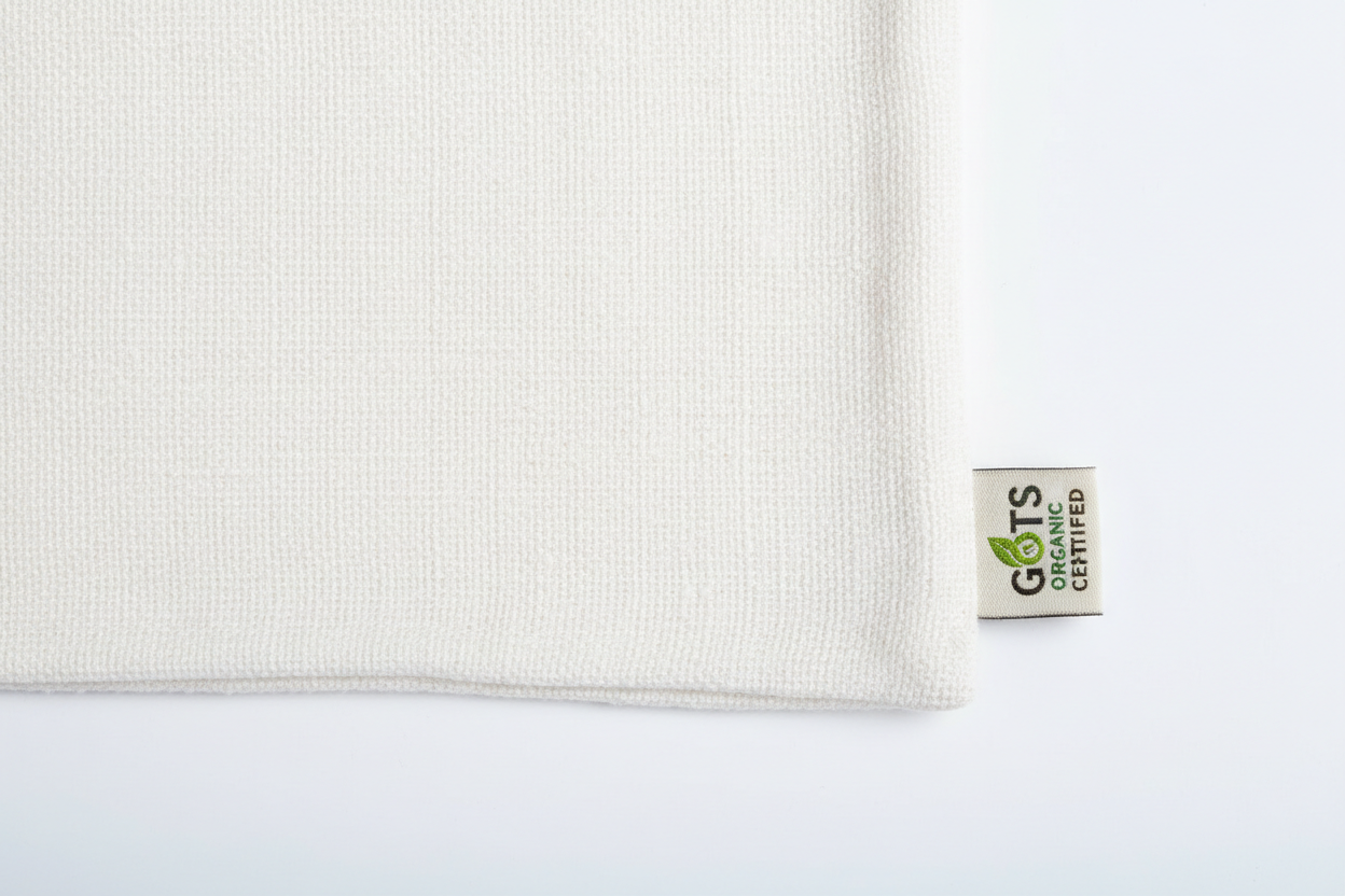 Organic Cotton Pillow fabric texture detail