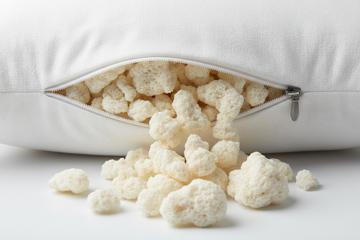 Shredded Memory Foam Pillow interior foam detail