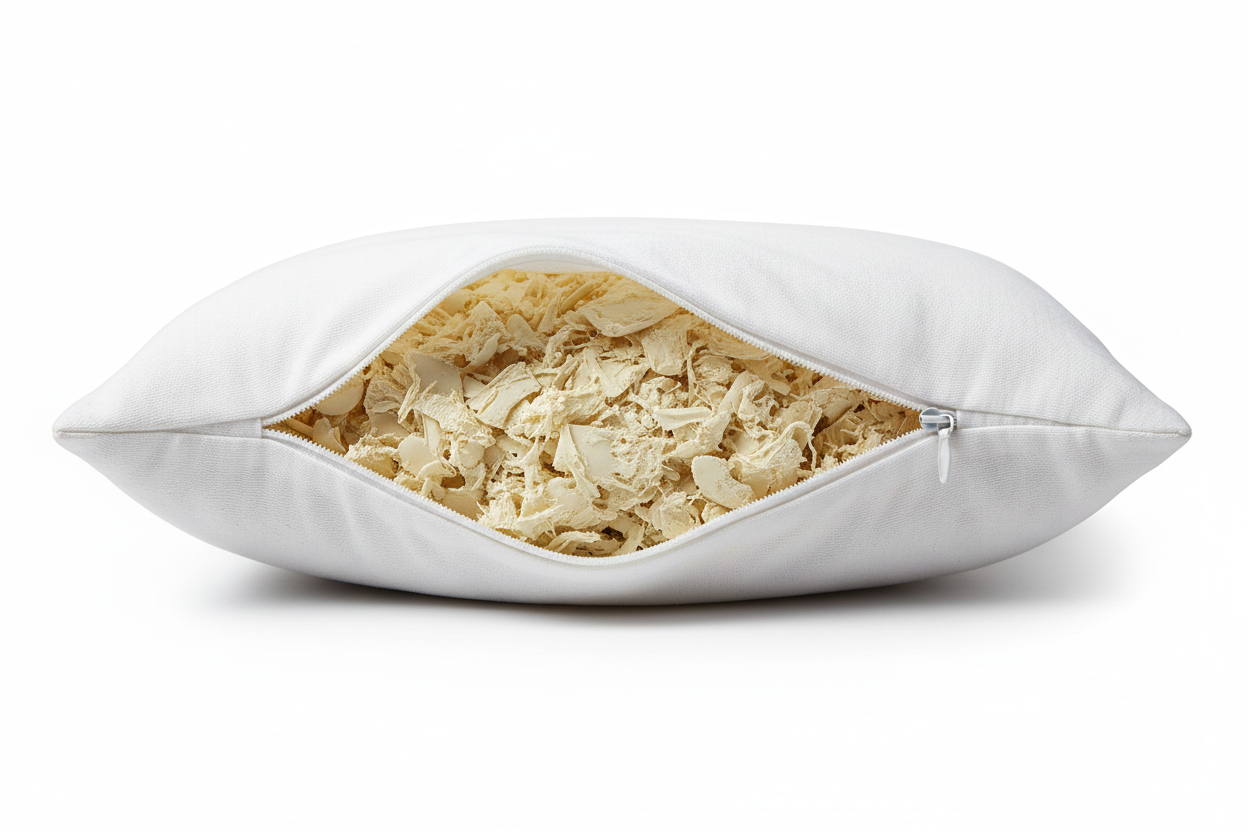 Shredded Latex Pillow interior latex detail