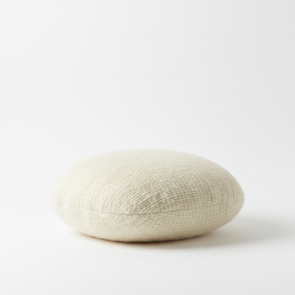 Natural Wool Pillow front view