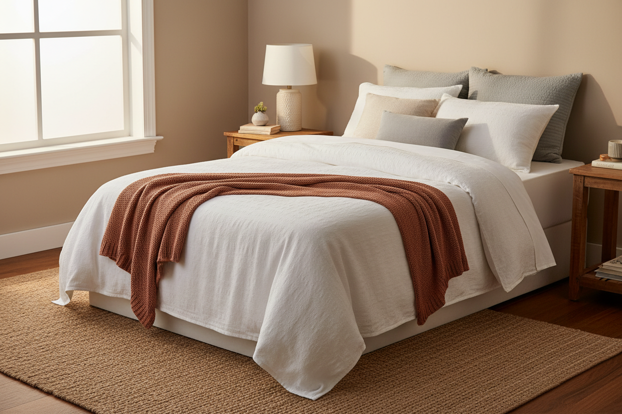 Memory Foam Mattress Topper Twin lifestyle bedroom shot